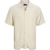 Jack&jones Cabana Varenna Slub Erkek Ekru Klasik Yaka Gömlek