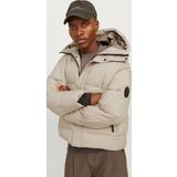 Jack&Jones Erkek Jcoalpha Kapüşonlu Rüzgar Geçirmez Puffer Mont 12261971 Bej