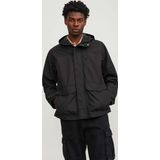 Jack&Jones Erkek Jcohıke Suya Dayanıklı Kapüşonlu Softshell Mevsimlik Mont 12253569 Siyah