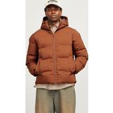 Jack&Jones Erkek Jjpayne Kapüşonlu Rüzgar Geçirmez Puffer Mont 12256887 Bisküvi