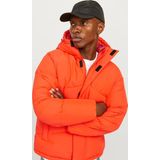 Jack&Jones Erkek Jjworld Kapüşonlu Puffer Mont 12259850 Turuncu