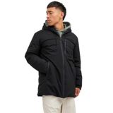 JACK&JONES Erkek Oversize Kaban, Siyah, M Beden M