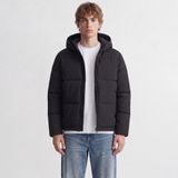 Jack&Jones Galaxy Puffer Erkek Siyah Dik Yaka Mont