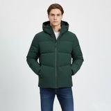 Jack&Jones Global Puffer Erkek Yeşil Kapüşonlu Mont