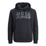 Jack&Jones Hood Corp Logo Erkek Siyah Kapüşonlu Sweatshirt