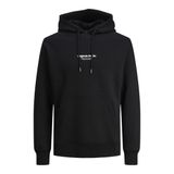 Jack&Jones Hood Vesterbro Erkek Siyah Kapüşonlu Sweatshirt, XL