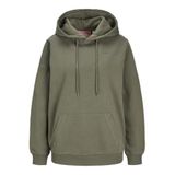 JACK&JONES Kadın JXABBIE RLX LS Every Hood SWT NOOS Sweatshirt, Üzüm Yaprağı/Detay: Rosin JJXX Logo, M, Üzüm yaprağı/Detay: pembe Jjxx logosu, M