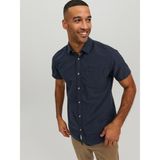 Jack&jones Kısa Kollu Lacivert Erkek Gömlek 12235362 - XS