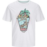 Jack&jones Lijah Crew Neck Erkek Beyaz Yuvarlak Yaka Tişört - 2XL