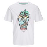 Jack&jones Lijah Crew Neck Erkek Beyaz Yuvarlak Yaka Tişört