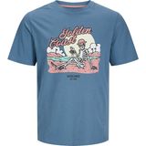 Jack&jones Lijah Crew Neck Erkek Mavi Yuvarlak Yaka Tişört