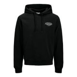 Jack&Jones Makoto Erkek Siyah Kapüşonlu Sweatshirt