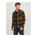 Jack&Jones Minimalist Uzun Kol Kareli Erkek Gömleği - Günlük Stil