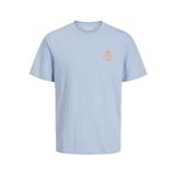 Jack&Jones One Color Summer Erkek Mavi Yuvarlak Yaka Tişört, M