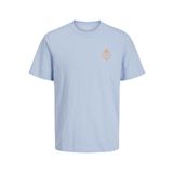 Jack&Jones One Color Summer Erkek Mavi Yuvarlak Yaka Tişört, S