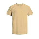 Jack&Jones Sıfır Yaka Basic Açık Sarı Erkek%100 Pamuk T-Shirt 12238844 XL