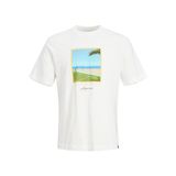 Jack&Jones Sıfır Yaka Beyaz Erkek Organik Pamuk T-Shirt 12235226 XL