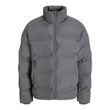 Jack&Jones Soho Puffer Collar Erkek Gri Dik Yaka Mont