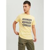 Jack&Jones Spirit Logo Erkek Sarı Bisiklet Yaka Tişört - M