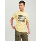 Jack&Jones Spirit Logo Erkek Sarı Bisiklet Yaka Tişört - XL