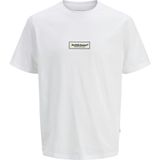 Jack&jones Split Fakestitch Branding Erkek Beyaz Yuvarlak Yaka Tişört - 2XL