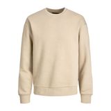 Jack&Jones Star Basic Erkek Bej Bisiklet Yaka Sweatshirt, L