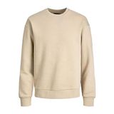 Jack&Jones Star Basic Erkek Bej Bisiklet Yaka Sweatshirt, M