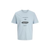 Jack&Jones Systematic Crew Neck Erkek Mavi Yuvarlak Yaka Tişört, L