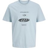 Jack&jones Systematic Crew Neck Erkek Mavi Yuvarlak Yaka Tişört