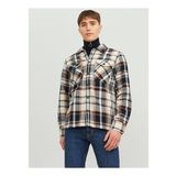 Jack&Jones Uzun Kollu Beyaz-Lacivert Erkek Gömlek 12235986