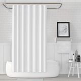 Jackline Beyaz Renk Banyo Perdesi Polyester Kumaş Duş Perdesi 240X200 cm Büyük Boy Banyo Perde C-Halka Hediye - 200 x 240 cm - Renkli