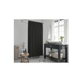 Jackline Polyester Kumaş Siyah Renk Banyo Perdesi Yerli Üretim Duş Perdesi