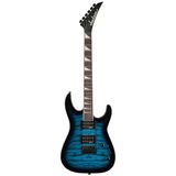 Jackson 2910211586 JS20 Dinky Dkq 2pt Elektro Gitar (Transparent Blue Burst) | Amaranth Klavye Mavi Burst Cila ve 2-Noktalı Tremolo