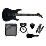 Jackson JS11 Blk Elektro Gitar Seti Dinky™ 25.5" Siyah Renkli Güçlü Performans