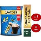 Jacobs 2'si 1 Arada 80'li Hazır Kahve