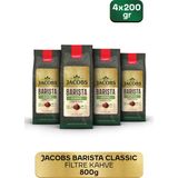 Jacobs Barista Classic Filtre Kahve 200 gr x 4 Aromatik ve Zengin Lezzetli Kahve Menşei TR