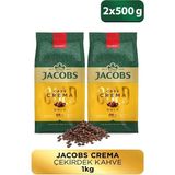 Jacobs Cafe Crema Çekirdek Kahve 500GR*2 Adet - 1 kg