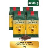 Jacobs Cafe Crema Yumuşak Lezzetli Çekirdek Kahve 500 Gr x4 Türkiye Menşeli