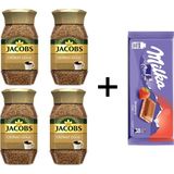 Jacobs Cronat Gold Kahve 4 x 100 gr + Milka Çilekli Çikolata 100 gr