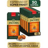 Jacobs Espresso Classıc 07 Alüminyum Kapsül Kahve 10*5 Adet - 50 Adet