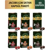 Jacobs Kapsül Kahve Tanışma Seti - 60 Kapsül, Almanya Menşeli Lungo Classico, Espresso Classico ve Intenso Tatları - 60 Adet