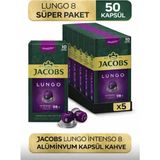 Jacobs Lungo Intenso 08 Alüminyum Kapsül Kahve 10*5 Adet - 50 Adet