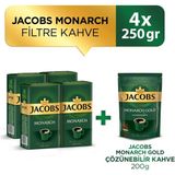 Jacobs Monarch Filtre Kahve 250 gr x 4 Adet + Jacobs Monarch Filtre Kahve 200 gr - 1 Adet