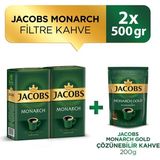 Jacobs Monarch Filtre Kahve 500 gr x 2 Adet + Jacobs Monarch Filtre Kahve 200 gr - 1 Adet