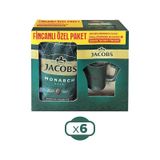 Jacobs Monarch Gold 200 Gr İkonik Jacobs Fincanlı Set X 6 Adet Çözünebilir