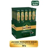 Jacobs Monarch Gold Granül Kahve, 2 gr x 30'lu Adet, Çözünebilir