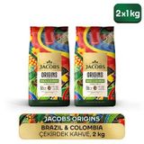 Jacobs Origins Brazil & Colombia Çekirdek Kahve 1 kg x 2 Adet