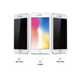 JACQUELYN iPhone SE 2020 Beyaz Hayalet Cam Ekran Koruyucu, Temperli Cam, Gizlilik Filtreli