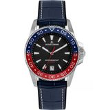 Jacques Lemans Jl.1-2205D Quartz Deri Silikon Lacivert Siyah Kadran 20 Atm 41 Mm Erkek Kol Saati