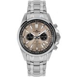 Jacques Lemans Liverpool JL.1-2117ZG Quartz Çelik Gri Kahverengi Kadran 20 Atm 44 mm Erkek Kol Saati - tek ebat